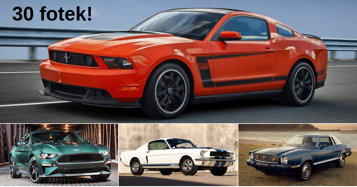 Mustang - všechny generace od roku 1964 až do současnosti