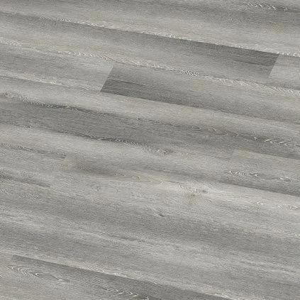 Světle šedá vinylová podlaha s dřevěnou texturou vhodná do koupelny.