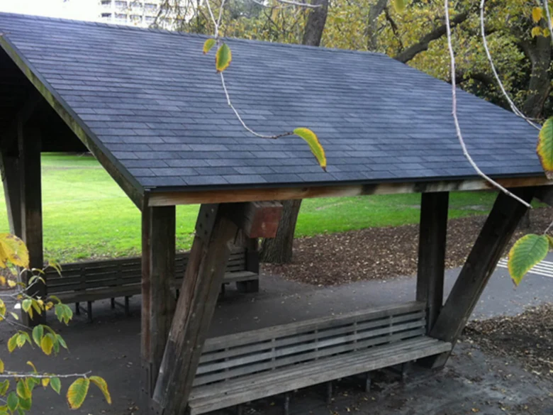 Shingle roof shelter