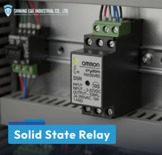 Solid State Relay (SSR) značky Omron v rozvaděči
