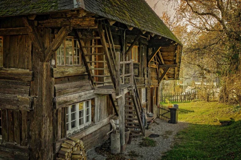 Wooden house construction