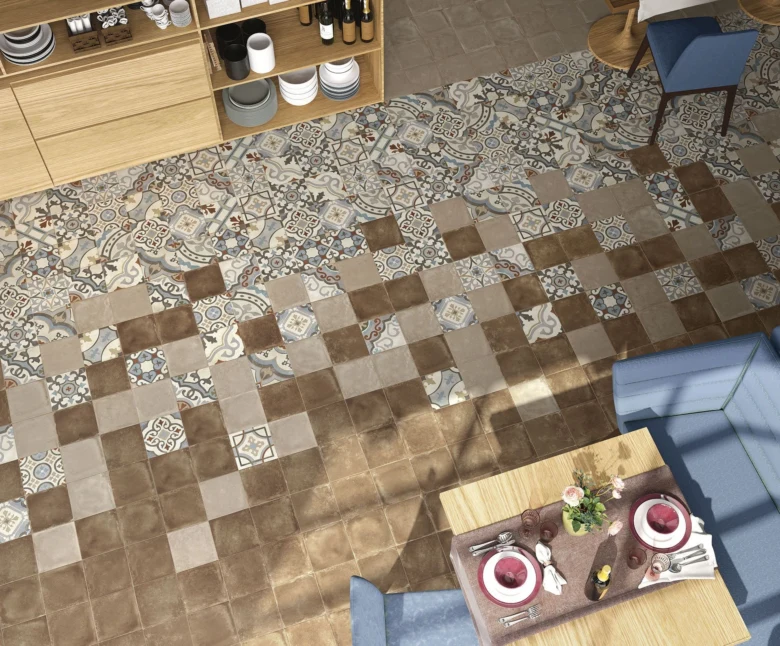 Kitchen floor tiles pattern