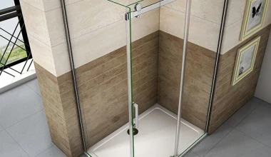 Shower enclosure without tray