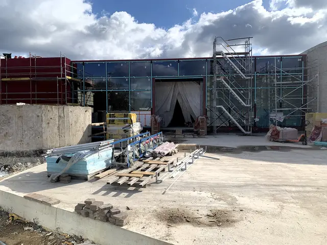 Swimming pool construction site